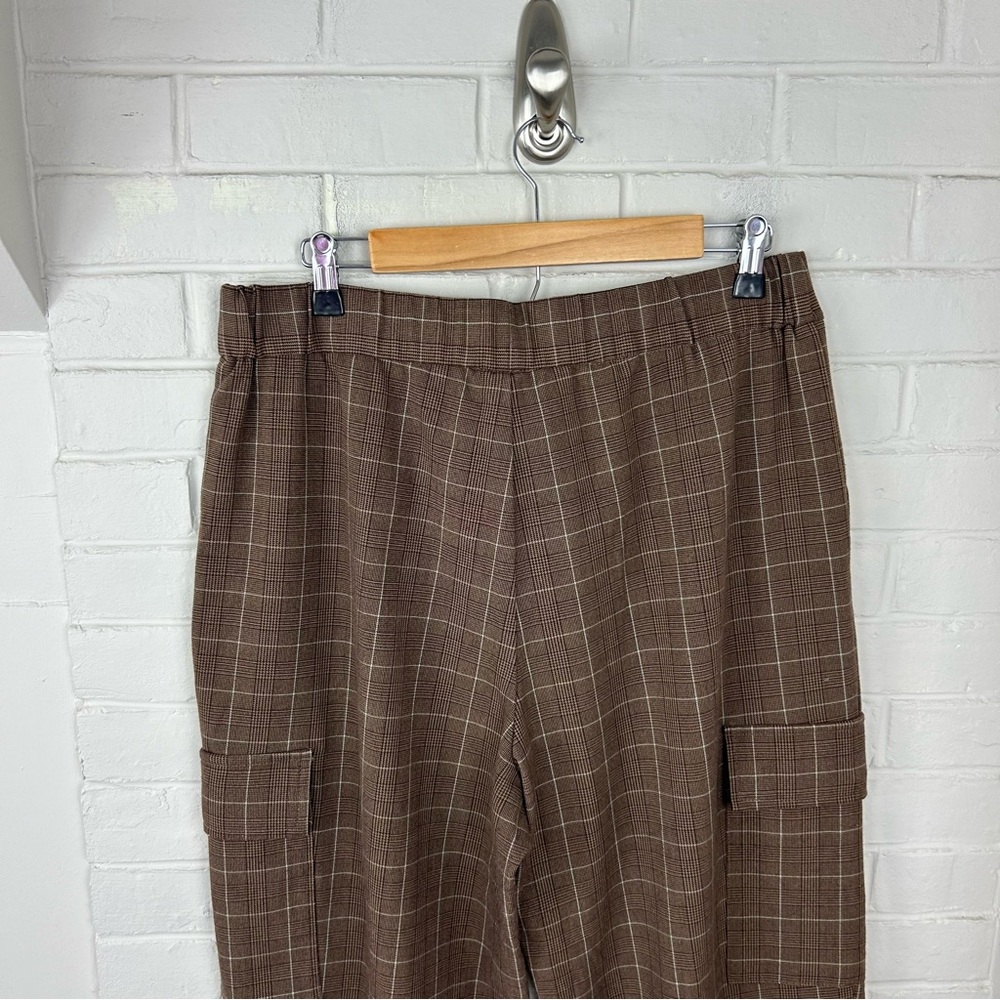 A New Day Plaid Baggy Cargo Tapered Trouser Pants Size 12 - Picture 10 of 11